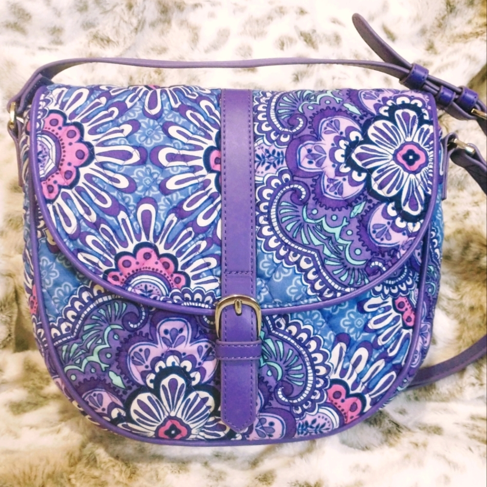 Vera Bradley Slim Saddle Bag